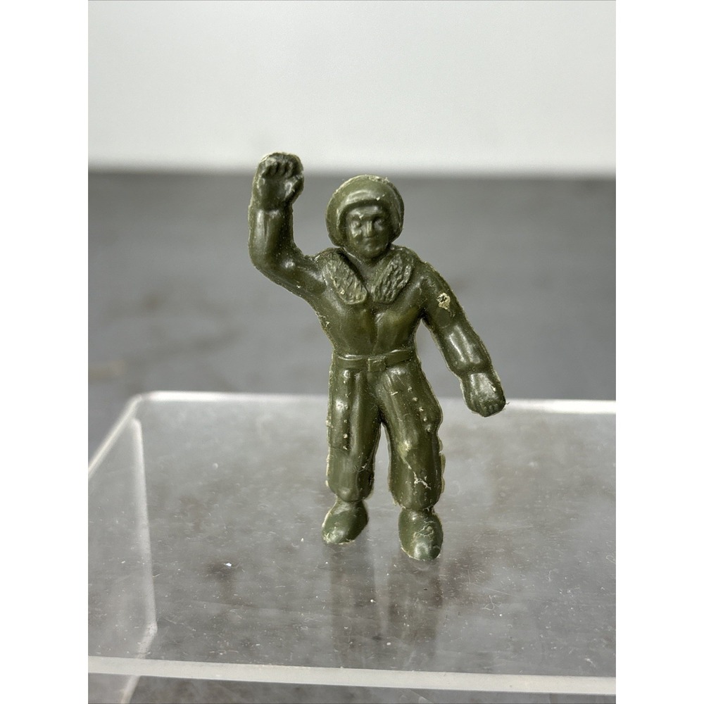 Vintage Premier 45mm WWII Plastic‎ Air Force Pilot Figure Toy Soldier Green